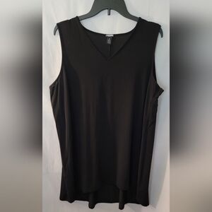 Black Label By Chico's Sleeveless Black Tank Top Size 2 Medium